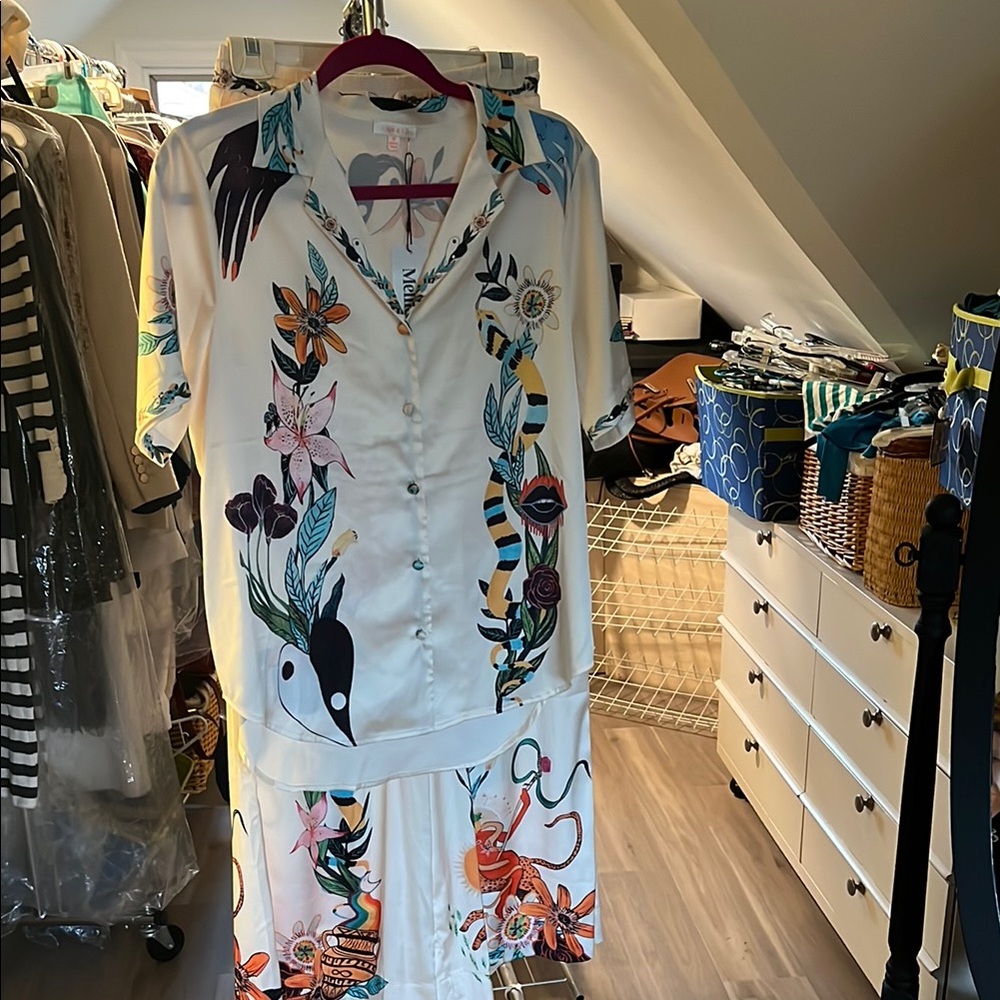 Luxxel Multicolor Floral Button Down Shirt